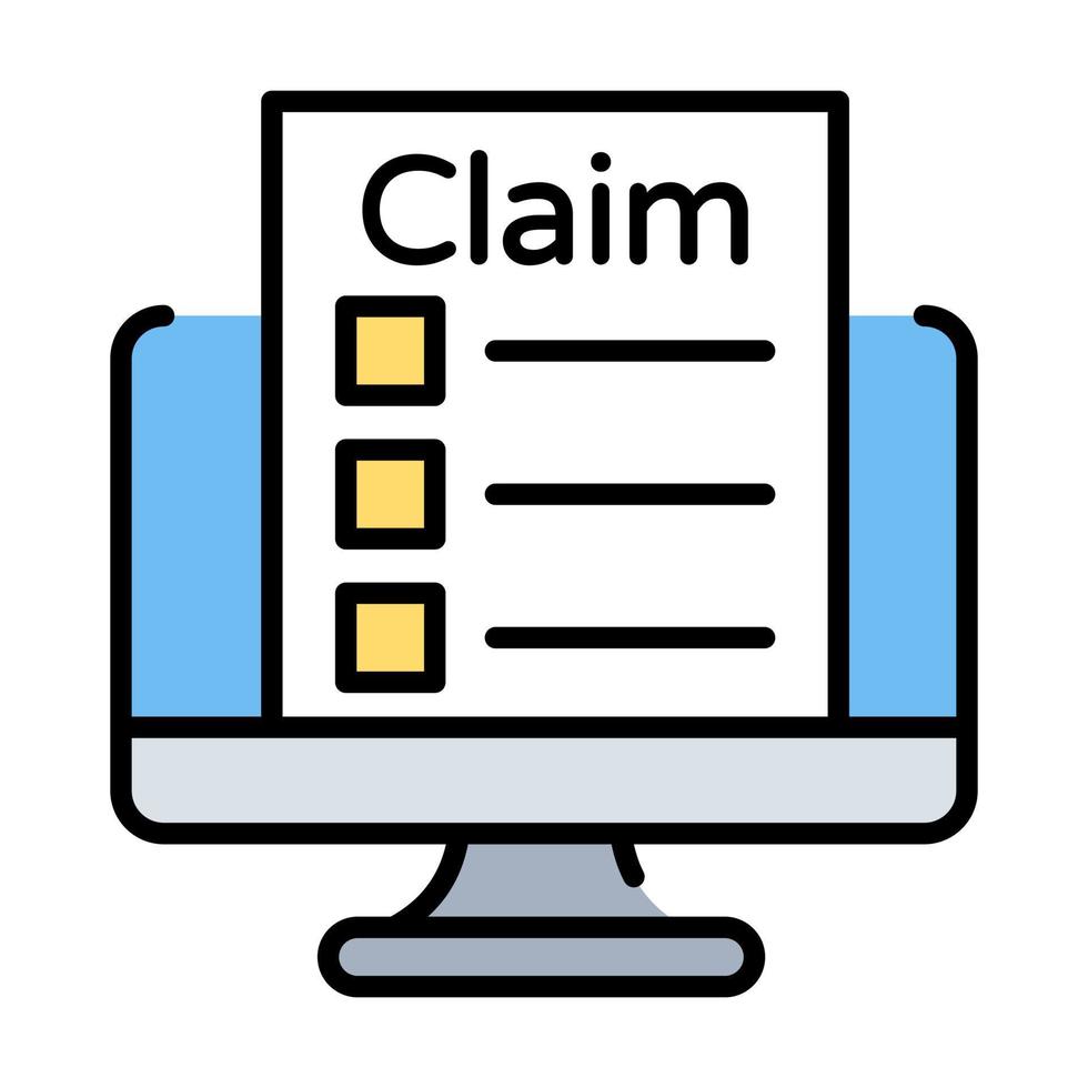 online claim Modern concepts design, vector illustration