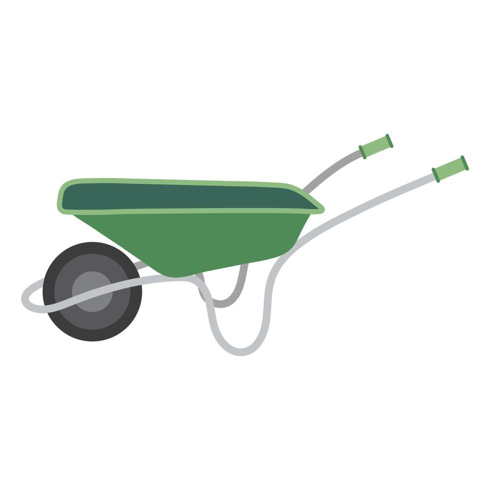 carretilla para trabajos de jardinería. carro agrícola. ilustración vectorial vector