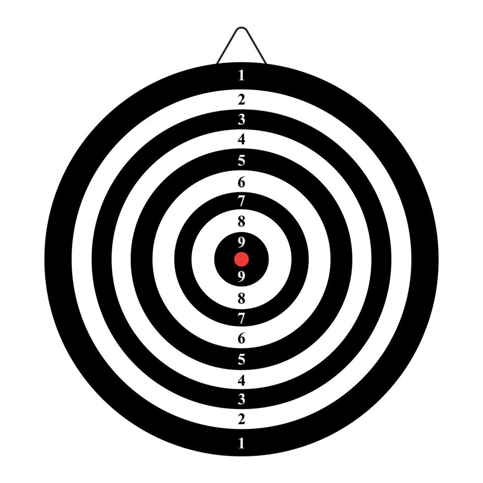 Target for shooting on a white background. Vector illustration.