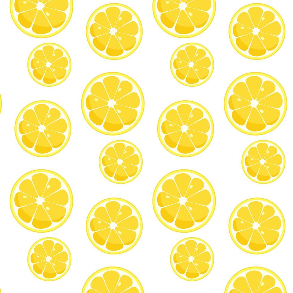 Seamless lemon slice. Vector illustration.