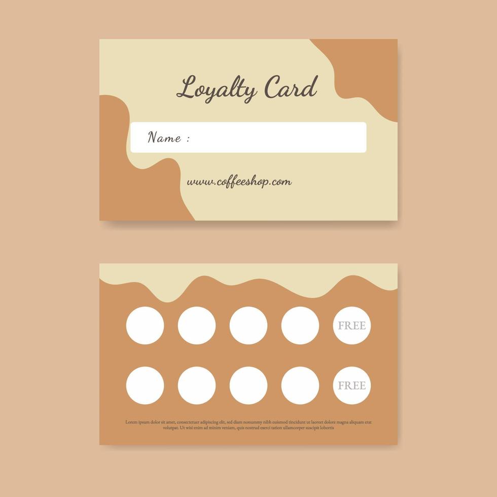 minimalist loyalty card design. Gift Card Design vector