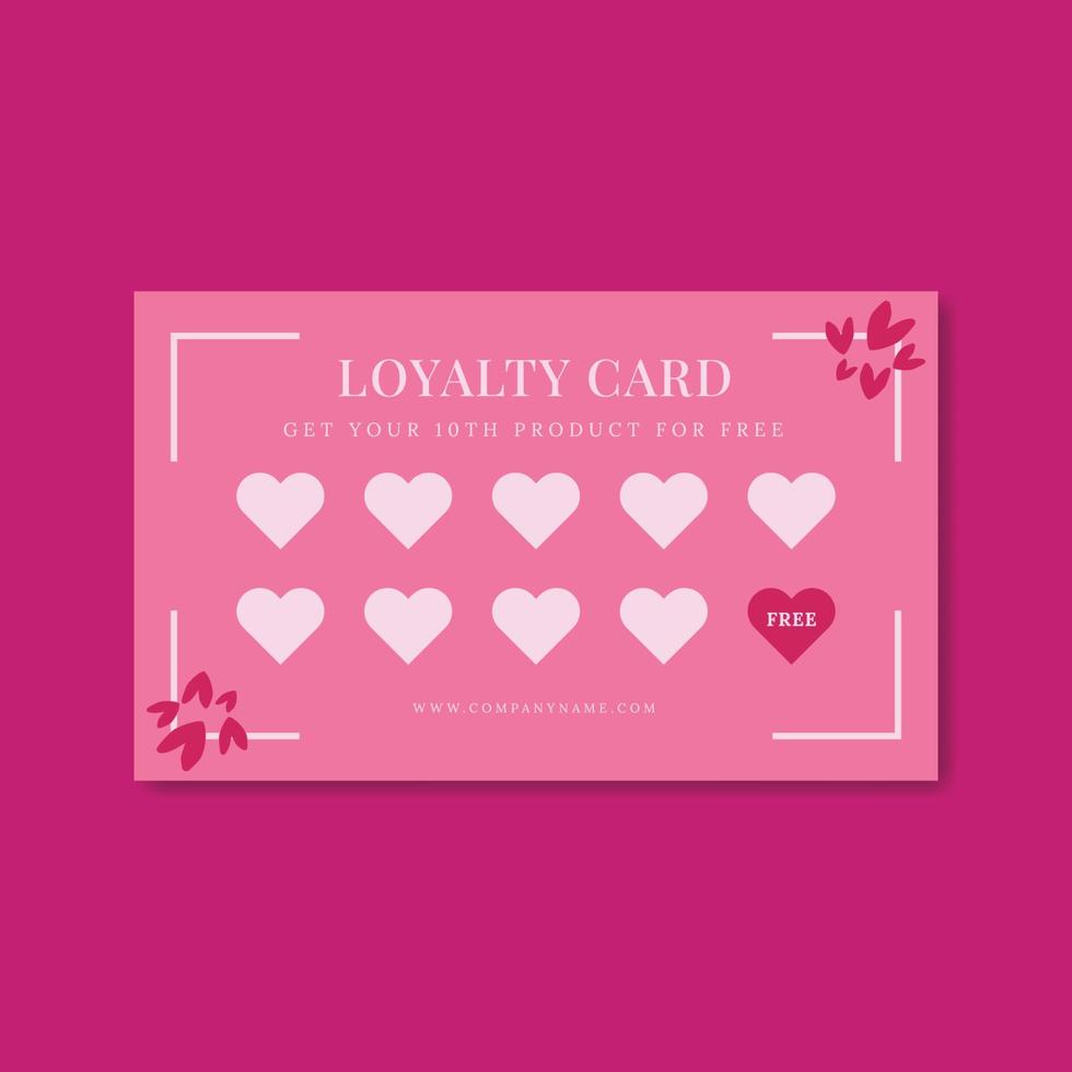 loyalty card design for cafe coffee. Gift Card Design vector