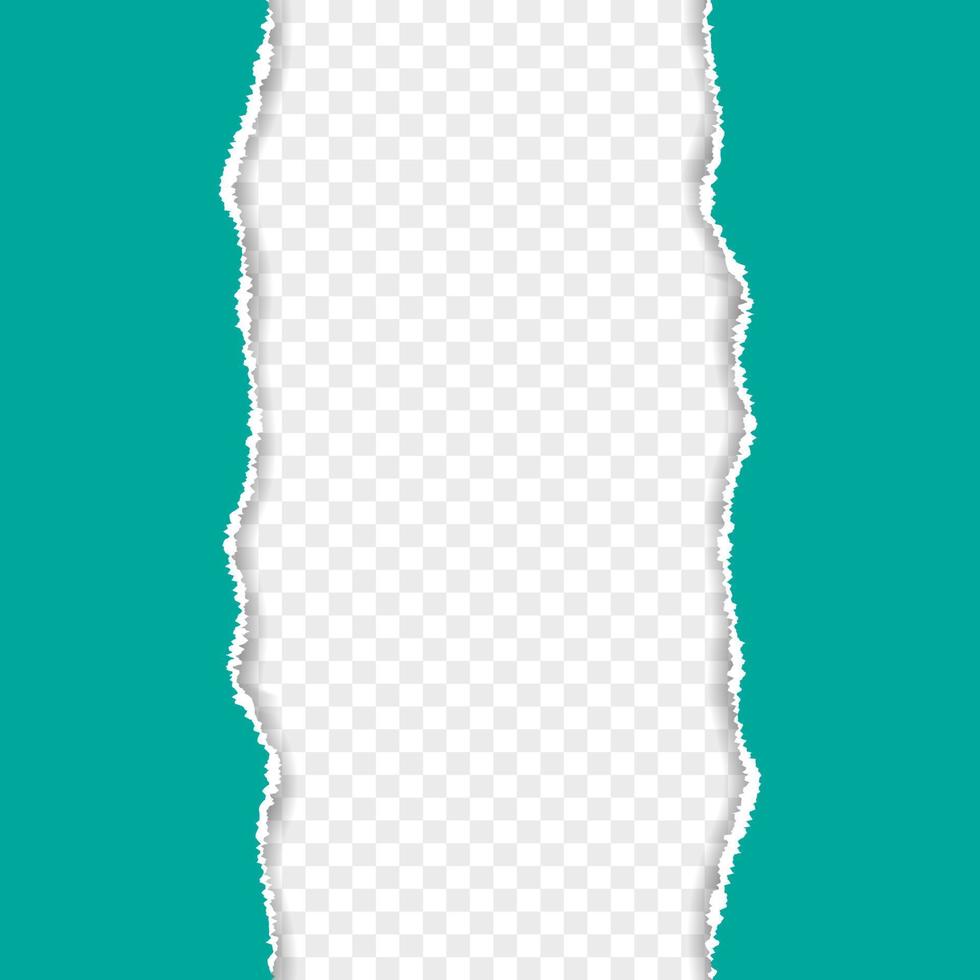 papel rasgado, papel rasgado azul horizontal con sombra suave vector