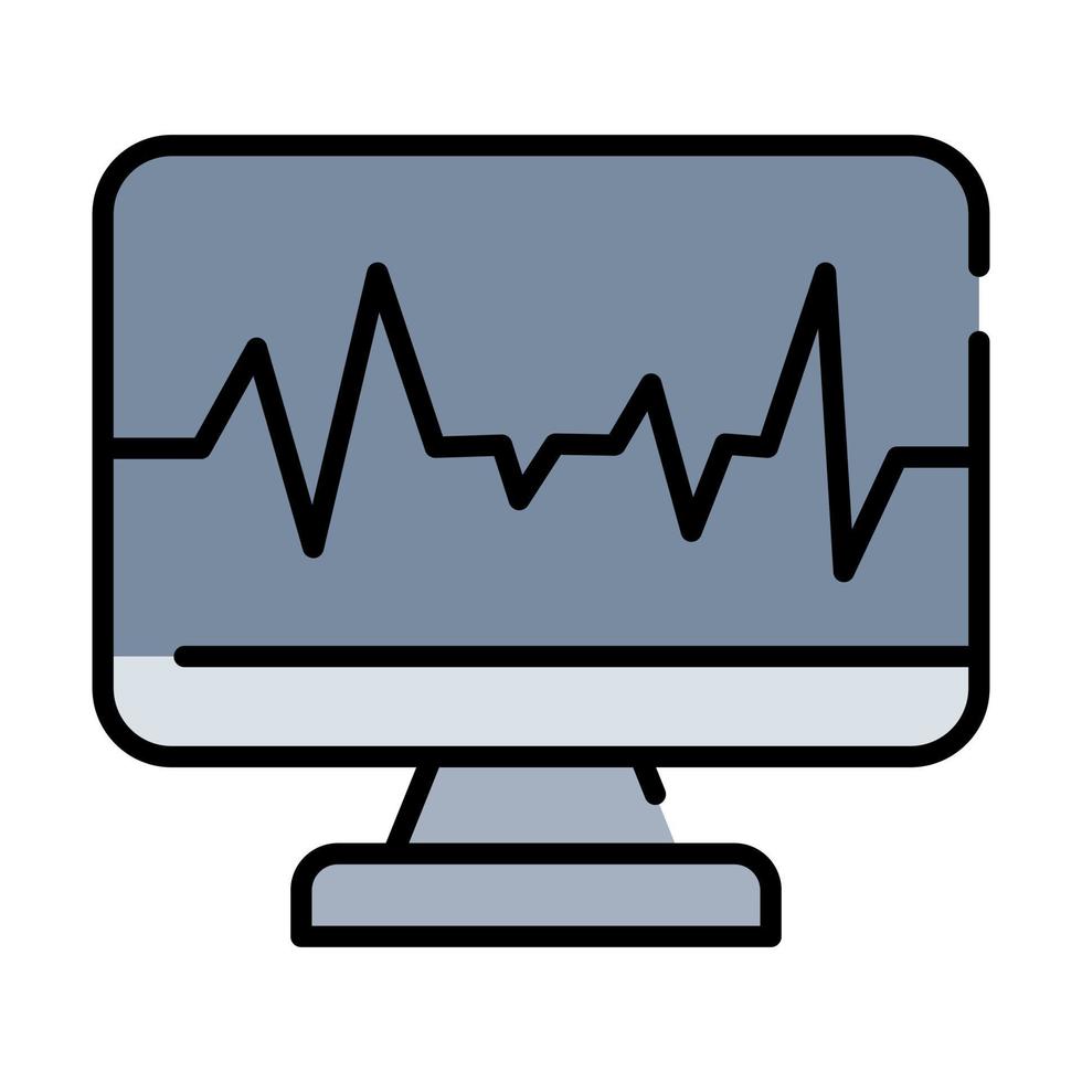 diseño de conceptos modernos de electrocardiograma, ilustración vectorial vector