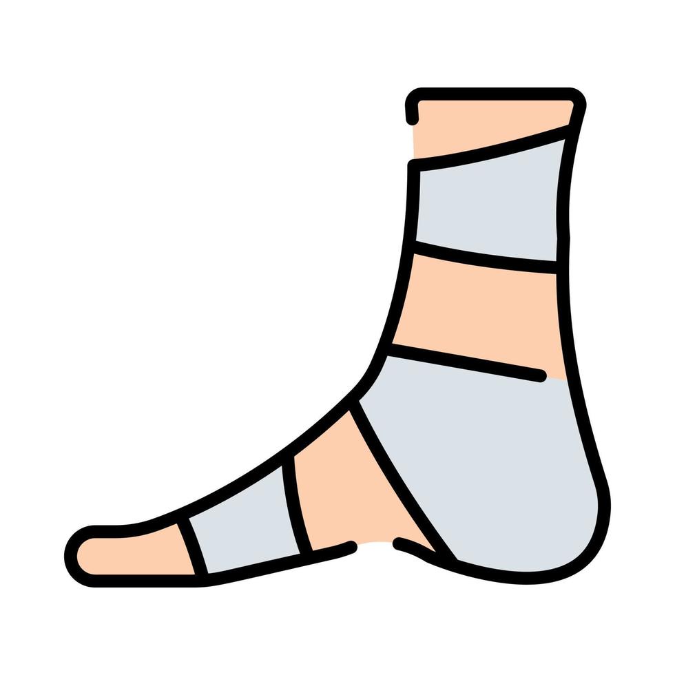 foot injury Modern concepts design, vector illustration