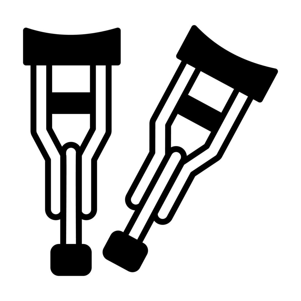 crutches Modern concepts design, vector illustration