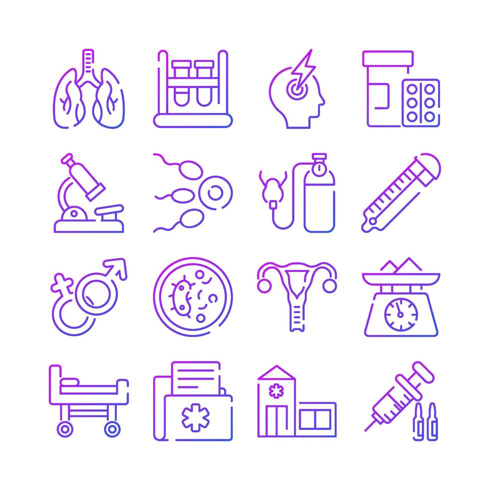 iconos médicos, vector de salud, conjunto de colección de hospital.