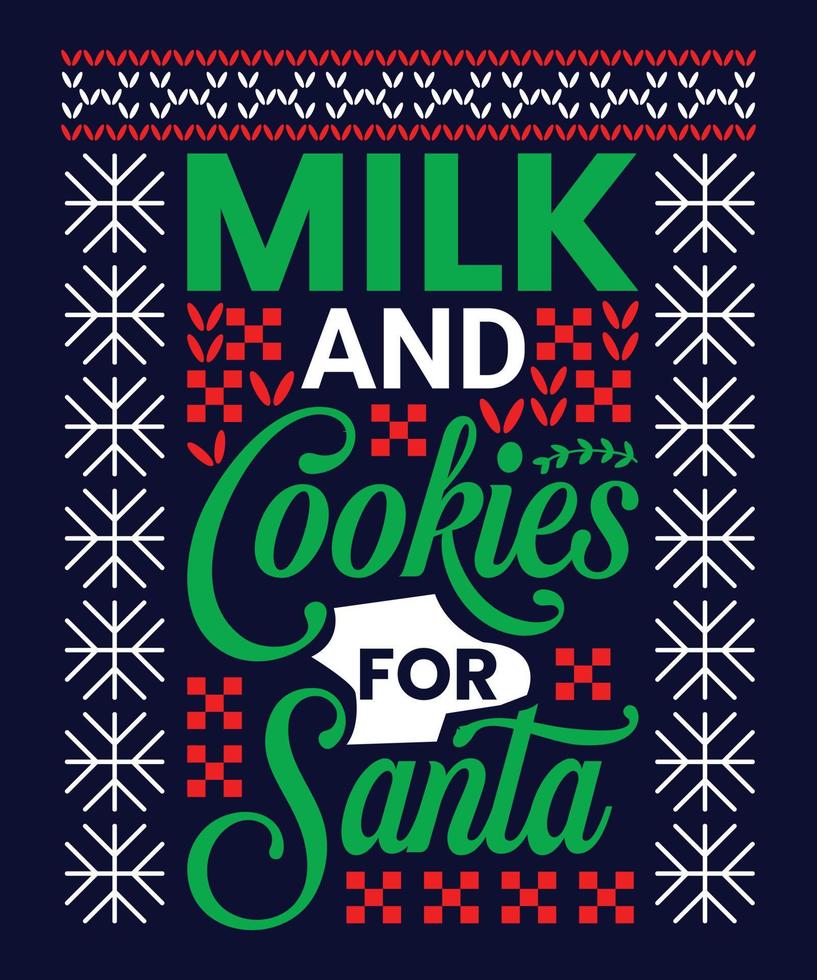 Milk And Cookies For Santa vector