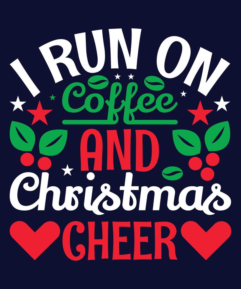 corro con café y alegría navideña vector