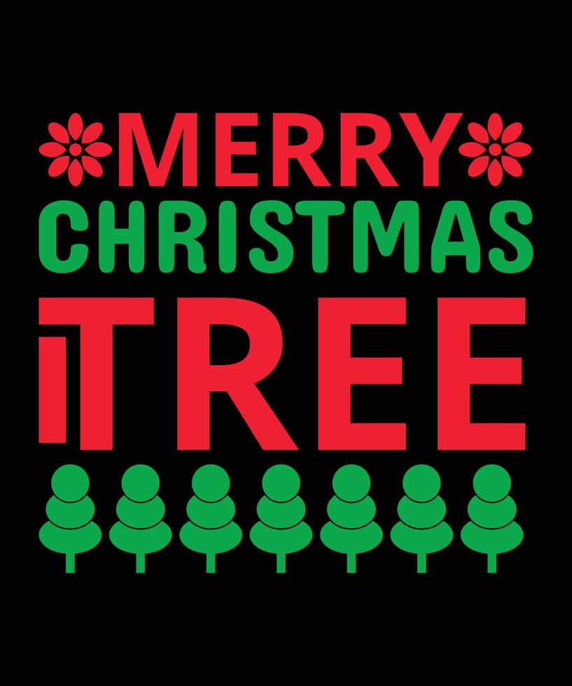 Merry Christmas tree vector