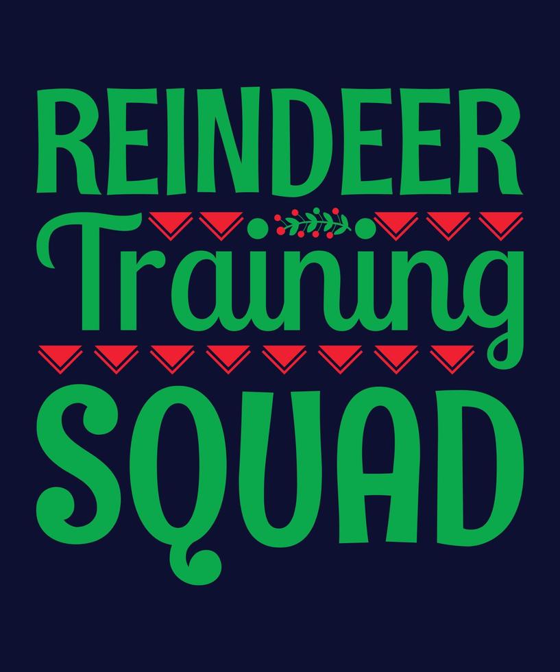 Reindeer training squad vector