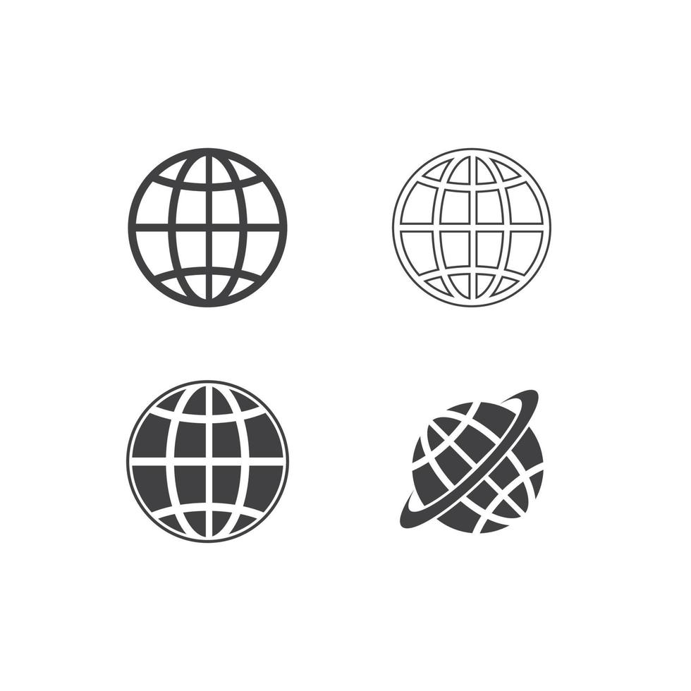 Globe icon vector illustration template design 9103496 Vector Art at ...