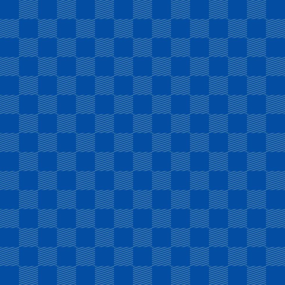 Blue plaid pattern vector background. Blue plaid on fabric pattern. Square pattern for cloth. Blue color square background.