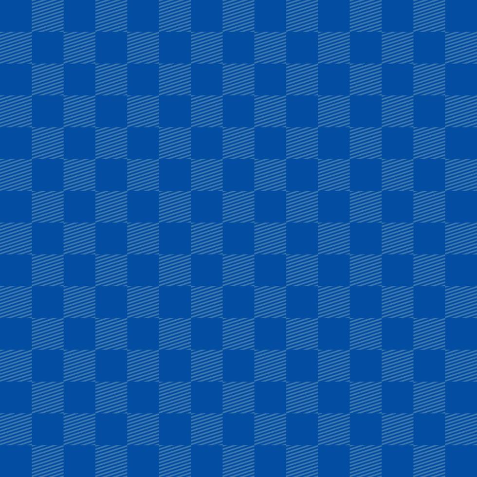 Blue plaid pattern vector background. Blue plaid on fabric pattern. Square pattern for cloth. Blue color square background.