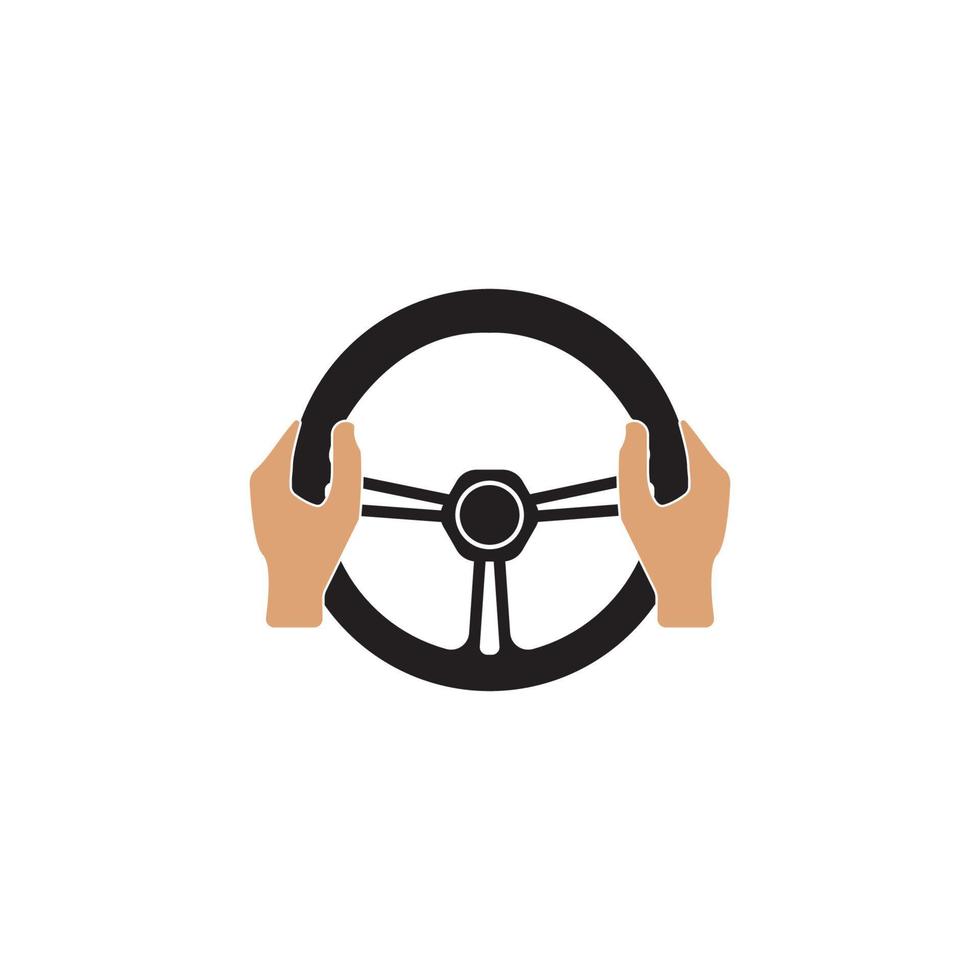 steering wheel logo vector illustration design template.