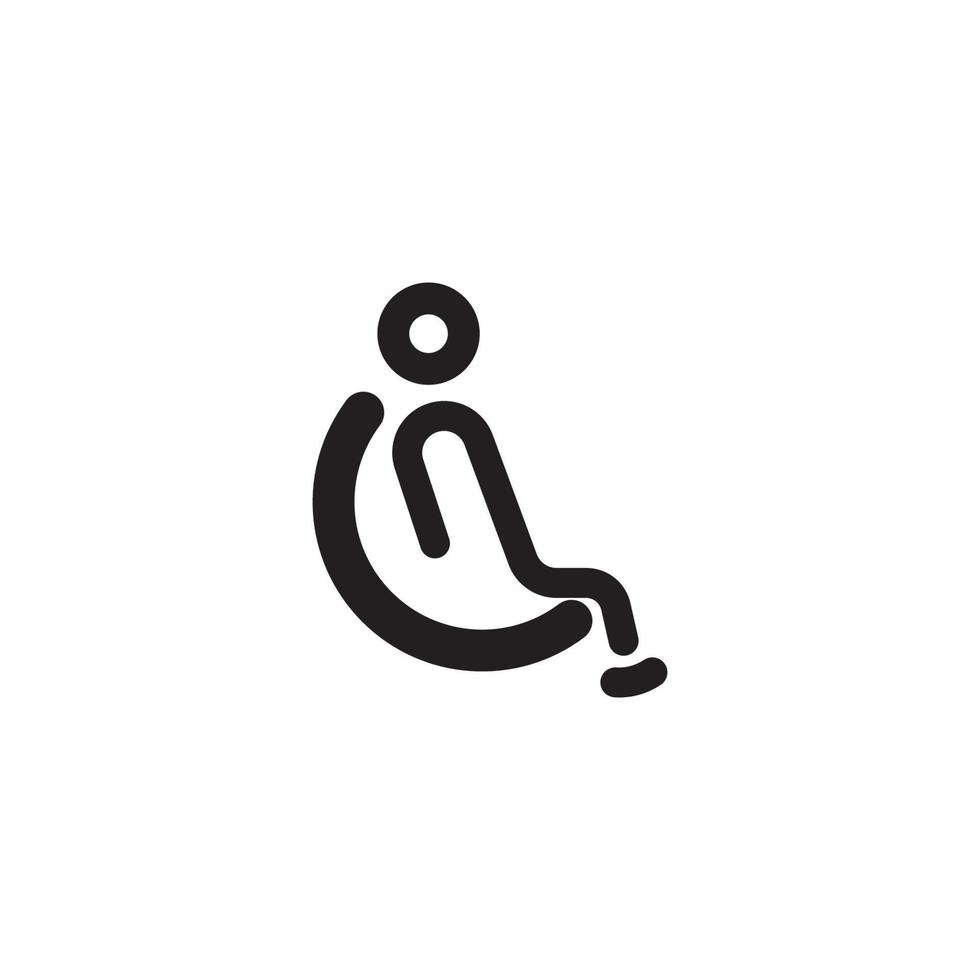 Disabled icon vector illustration design template