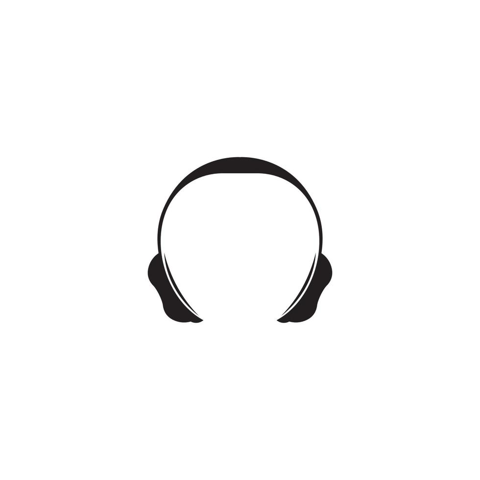 headphone logo vector illustration design template.