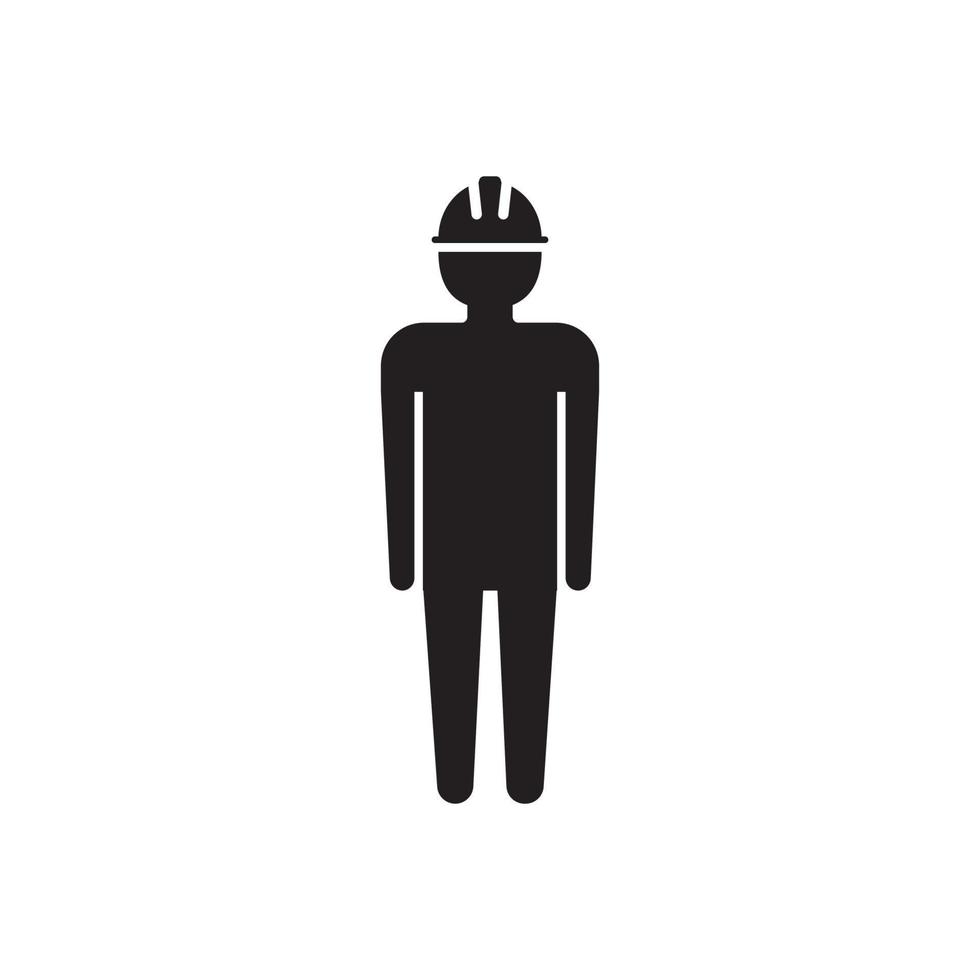 Construction workers icon vector illustration logo template.