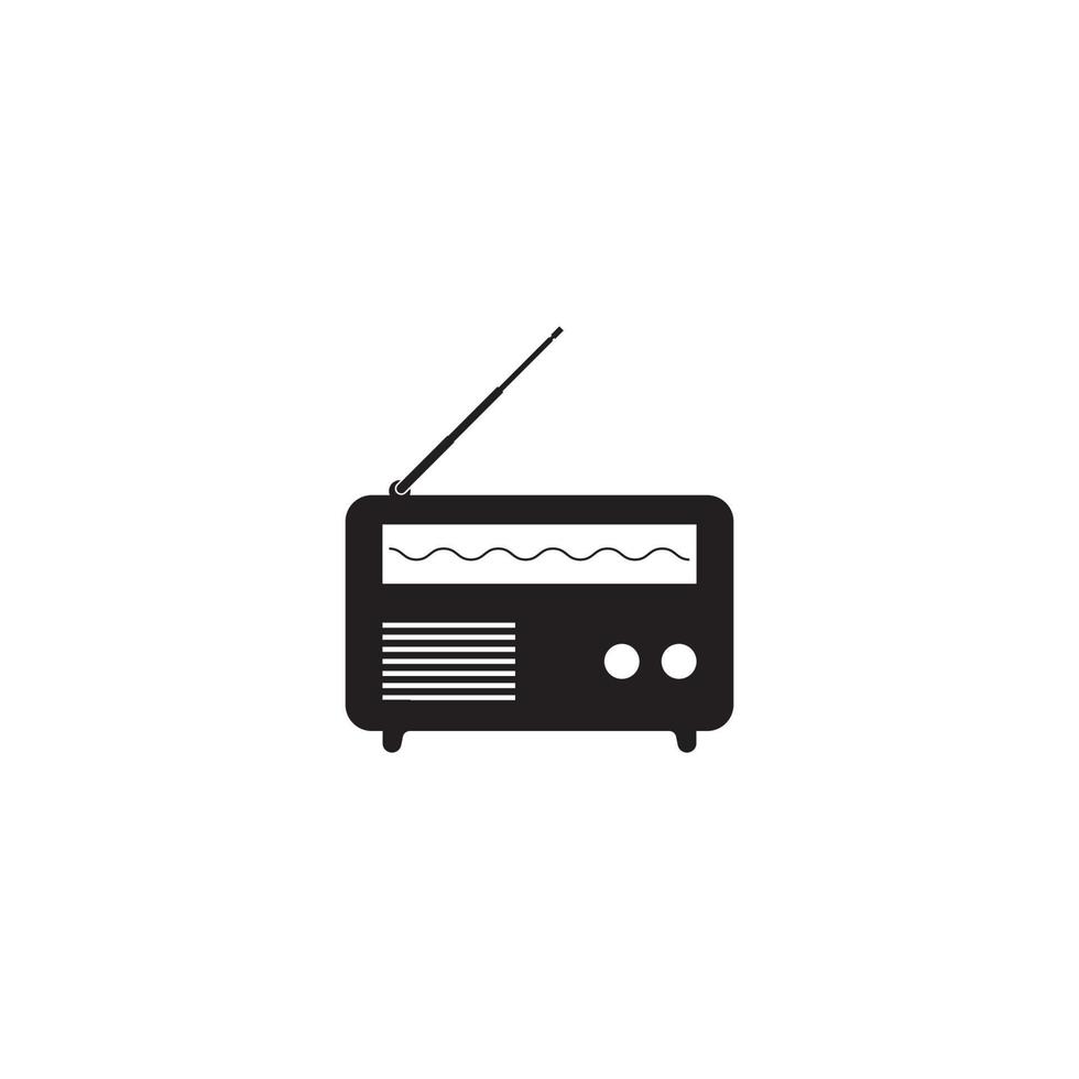 plantilla de diseño de ilustración de vector de icono de radio