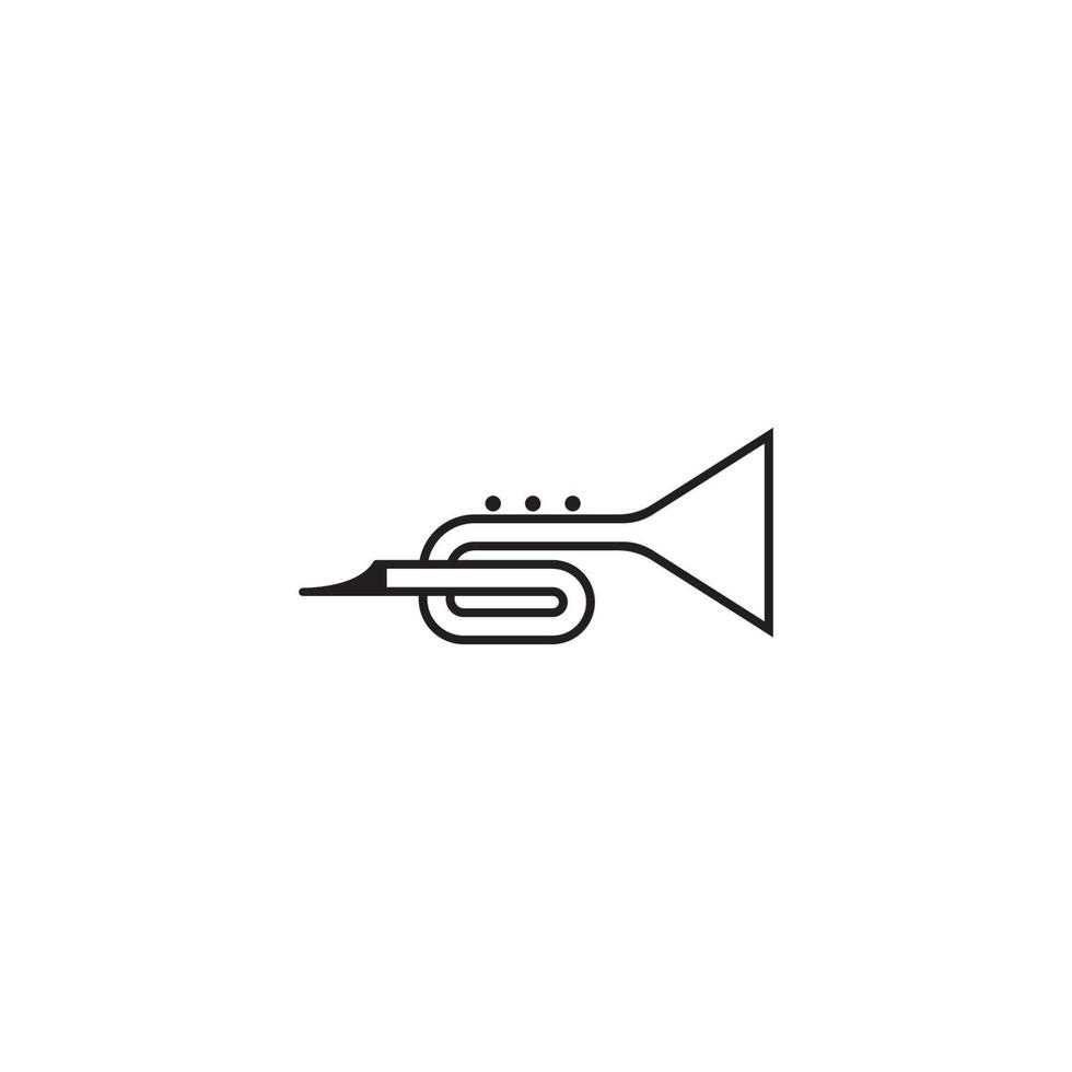 diseño de plantilla de ilustración de vector de icono de trompeta