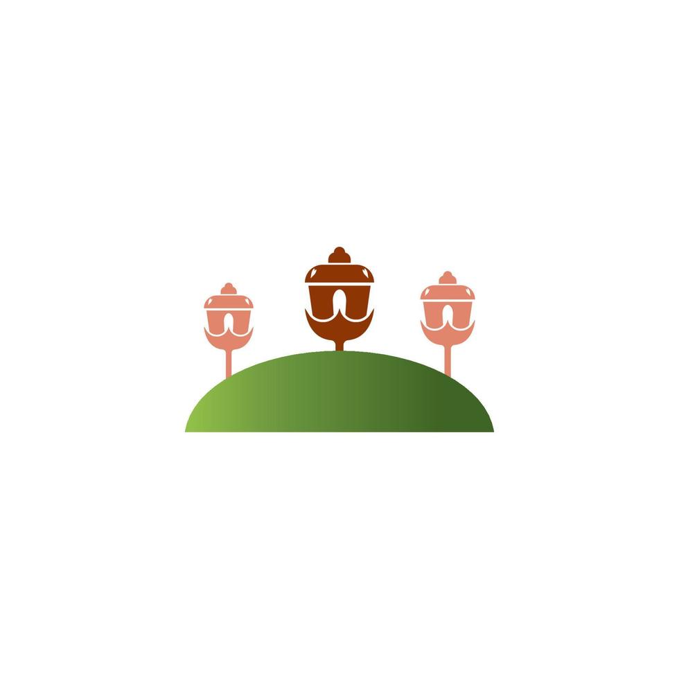 Garden light icon  vector illustration design template.