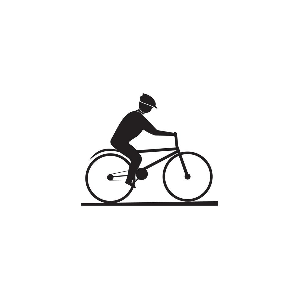 plantilla de diseño de ilustración de vector de icono de bicicleta.