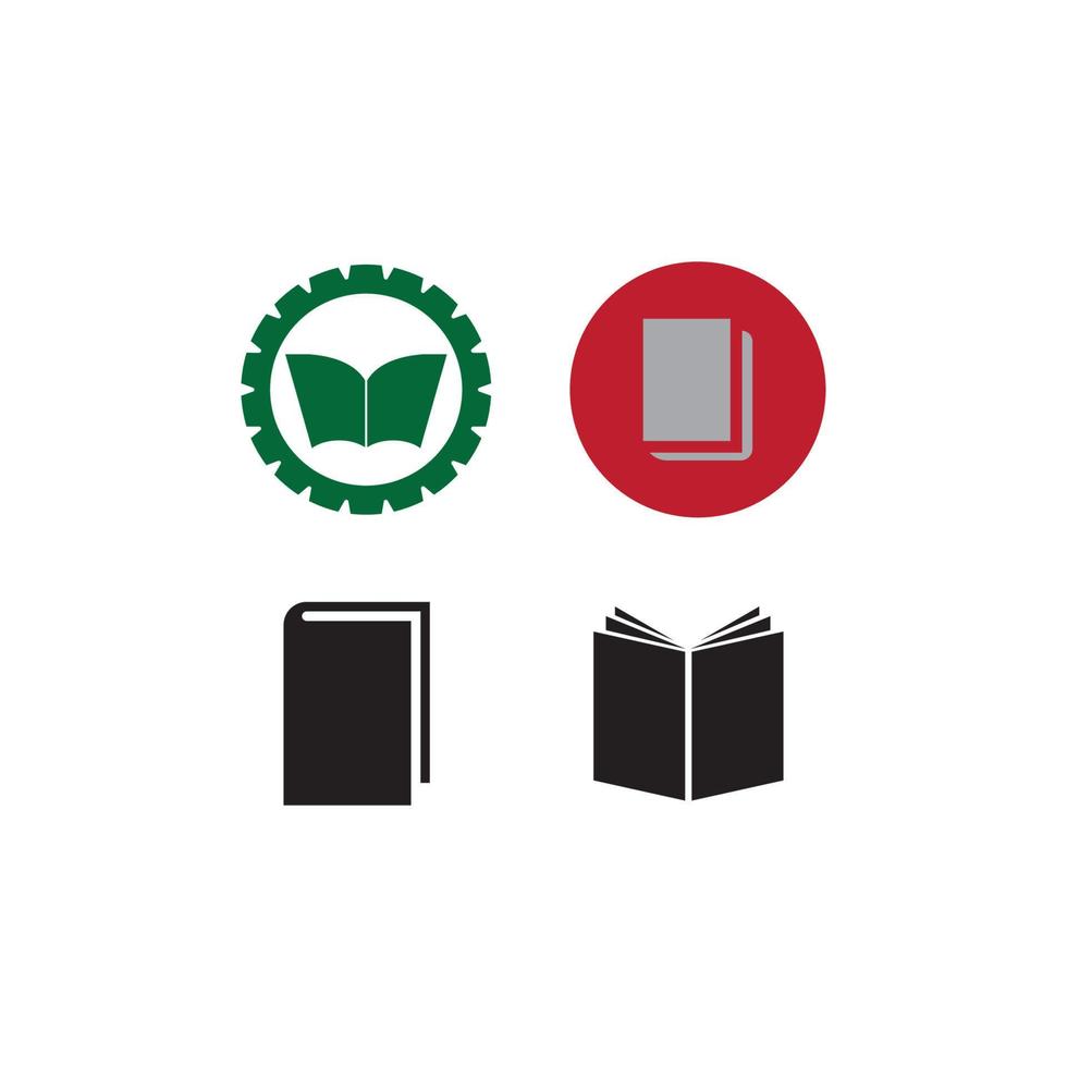 plantilla de diseño de ilustración de vector de logotipo de libro.