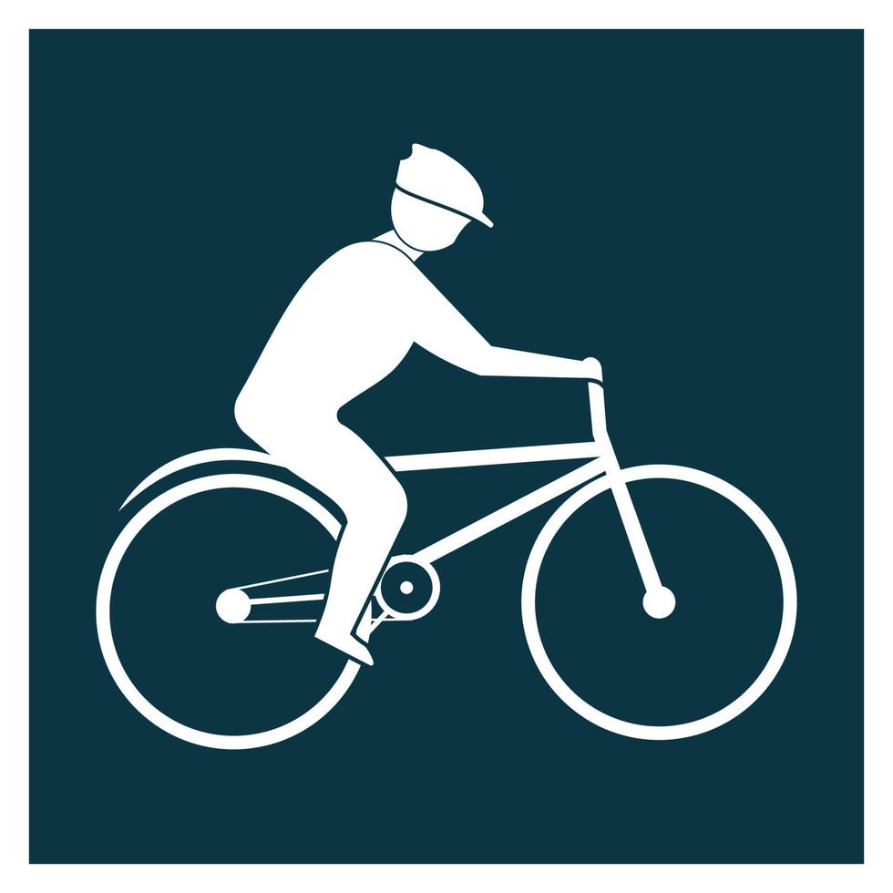 plantilla de diseño de ilustración de vector de icono de bicicleta.