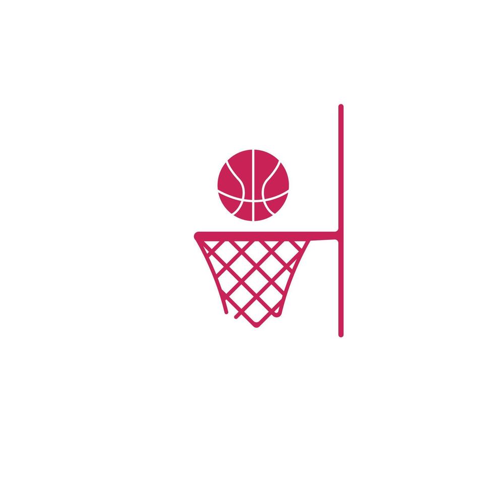 diseño de plantilla de ilustración de vector de logotipo de baloncesto