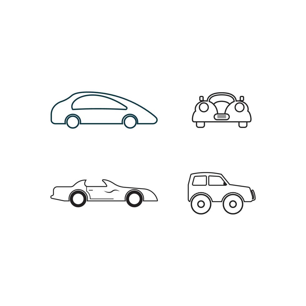 plantilla de diseño de ilustración de vector de logotipo de coche
