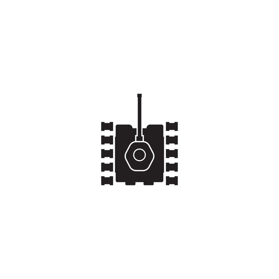 Military tank icon vector