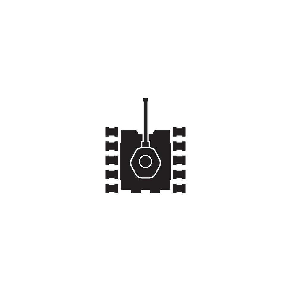 icono de tanque militar vector