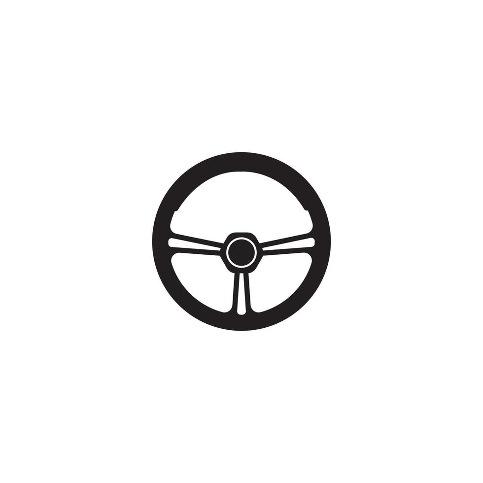 steering wheel logo vector illustration design template.