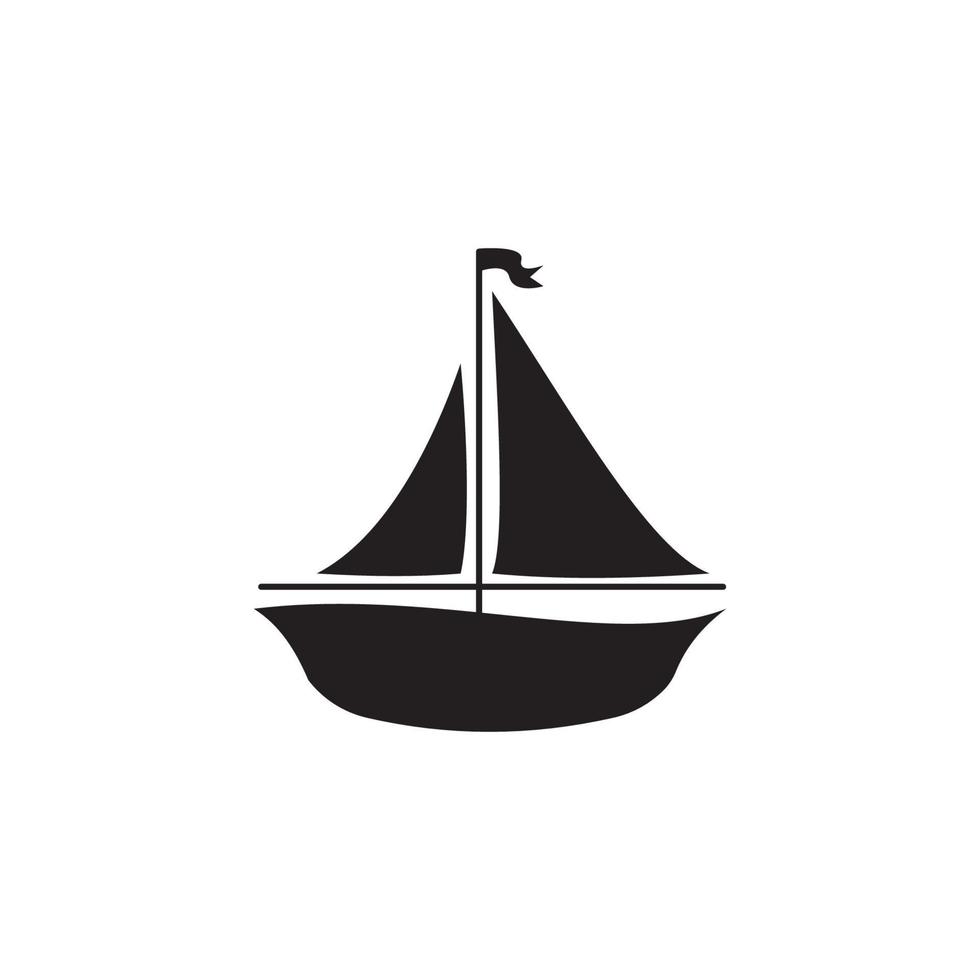 plantilla de diseño de ilustración de vector de logotipo de velero