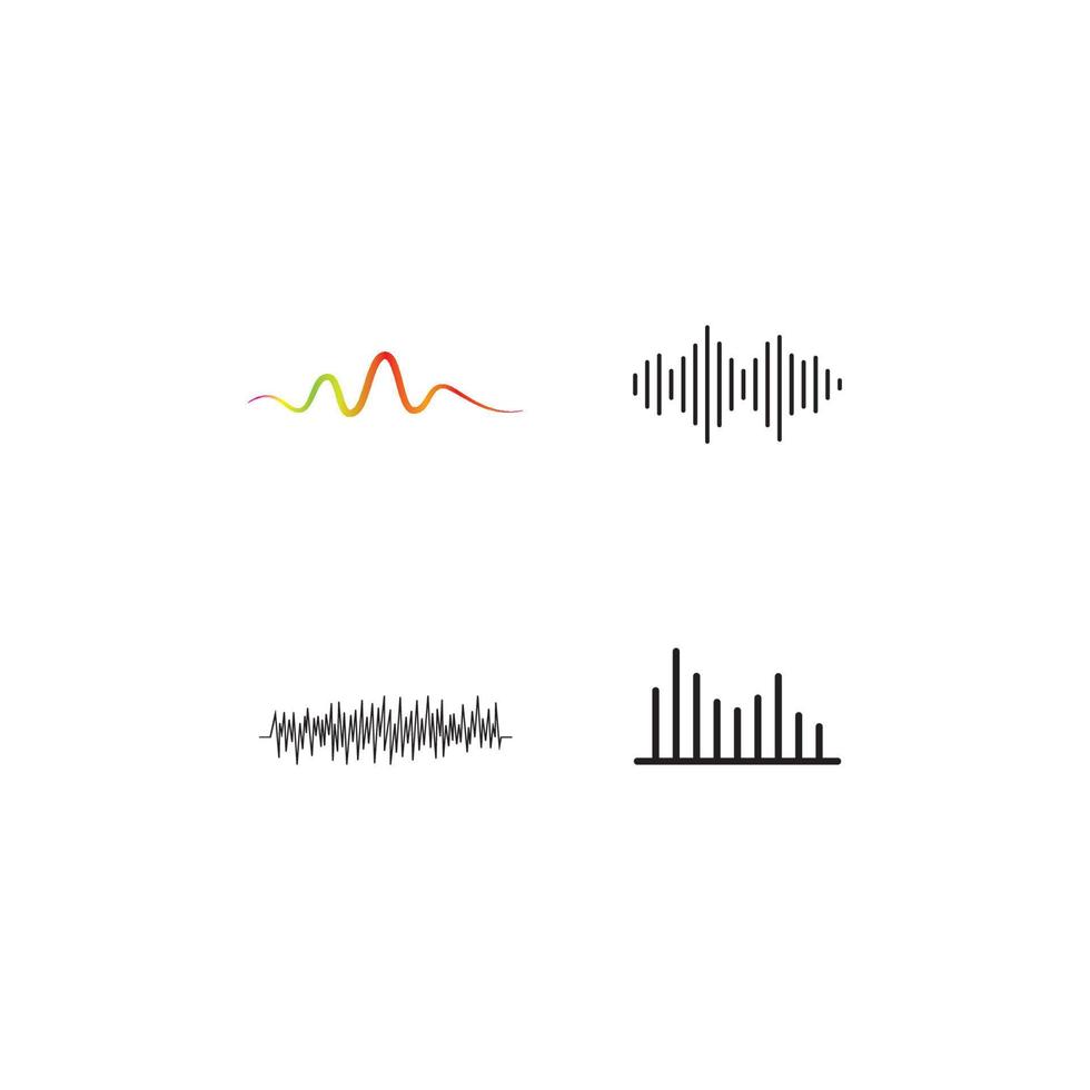 sound wave logo vector illustration design template