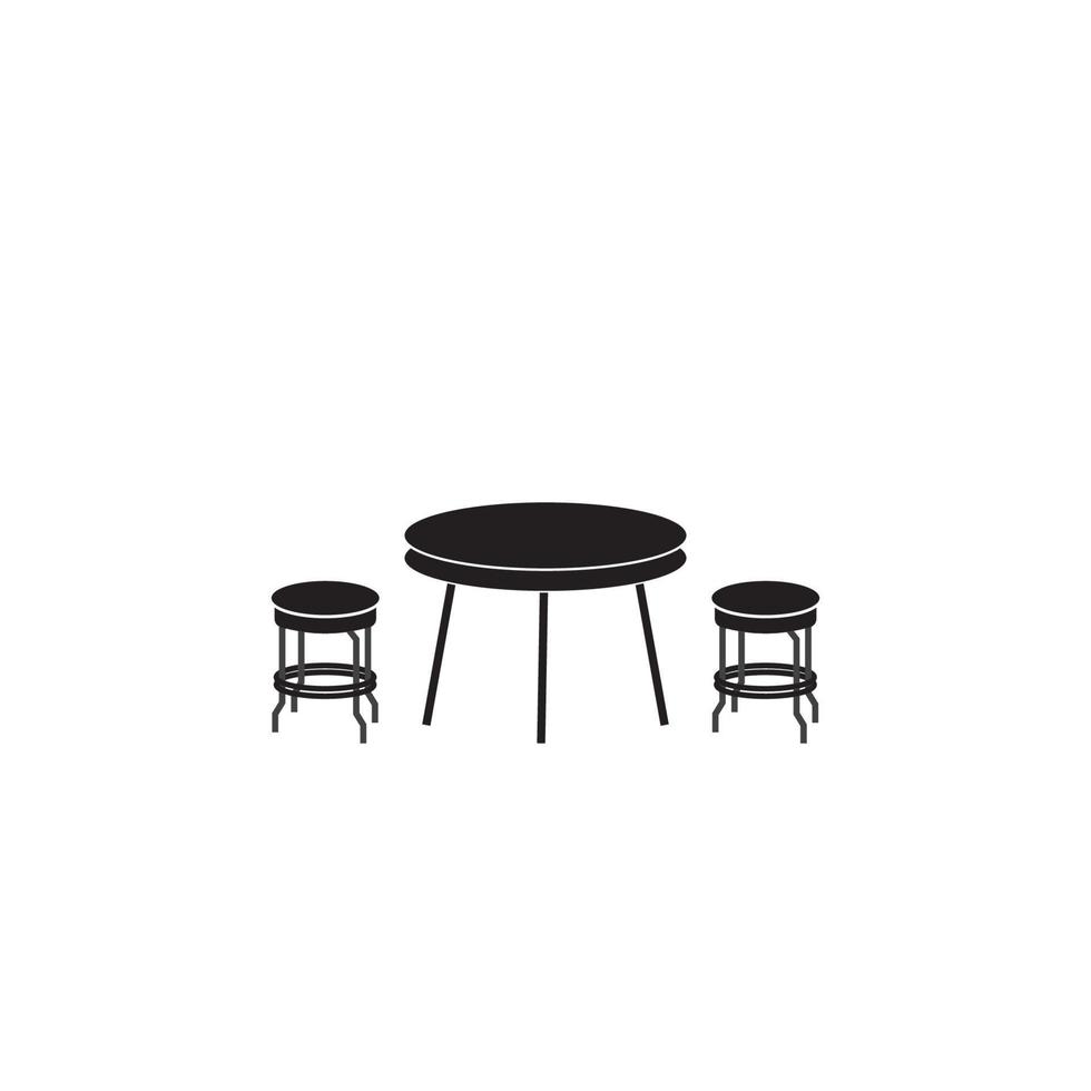 table and chair logo vector