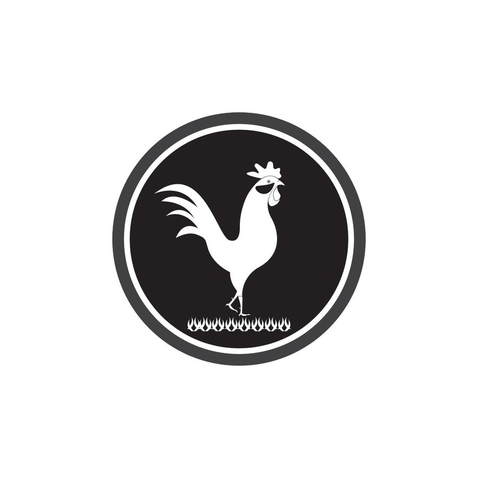 Rooster Logo vector illustration design template