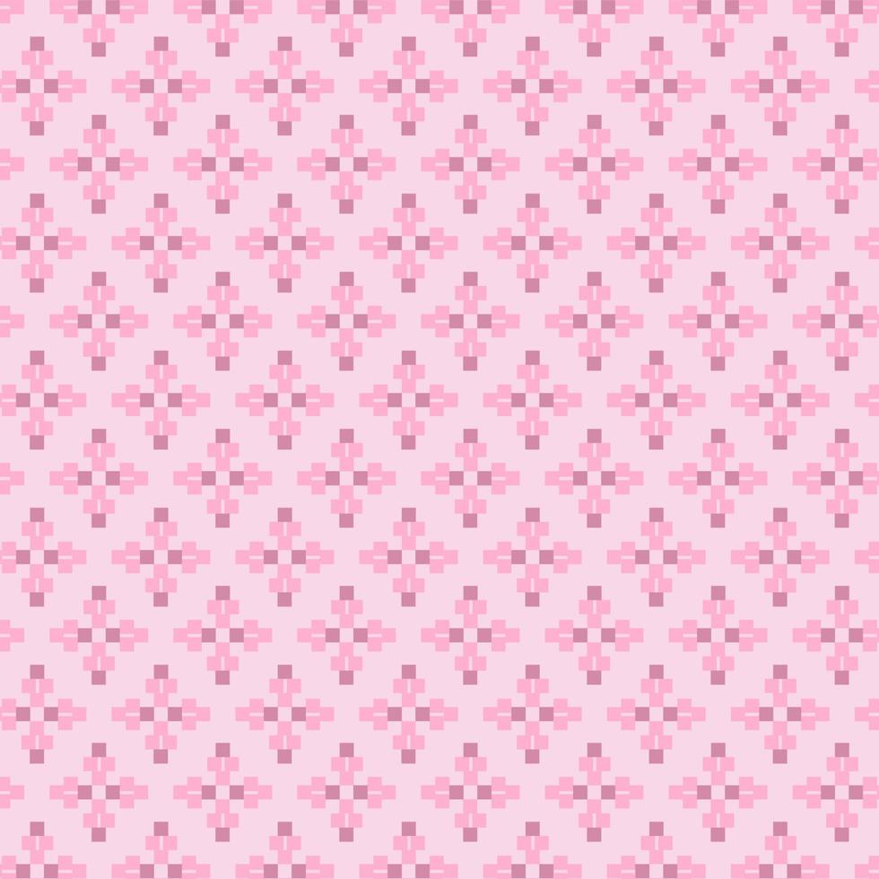 Pink pattern. Fabric pattern. Square pattern for cloth. Pink square background. Cute pattern. vector