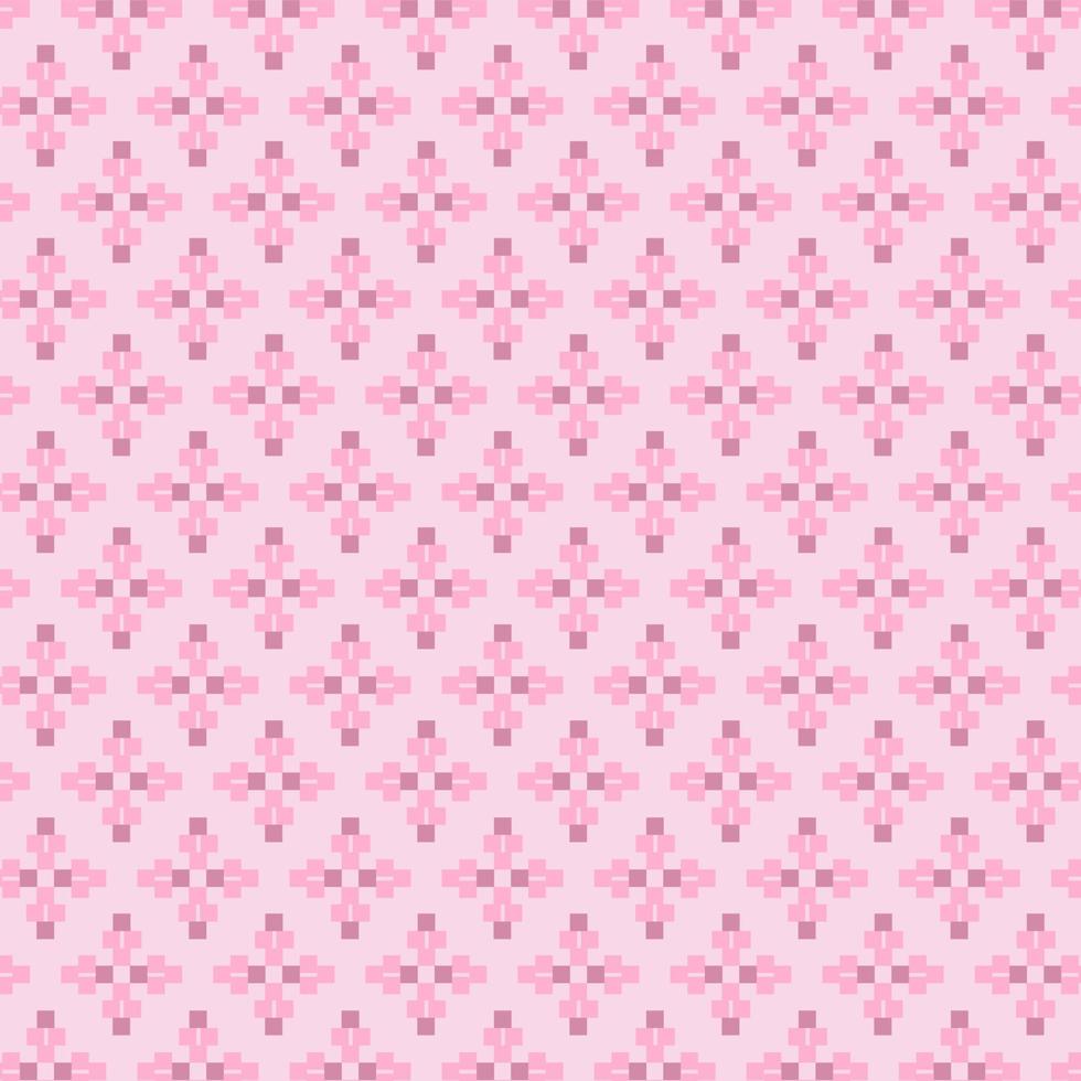 Pink pattern. Fabric pattern. Square pattern for cloth. Pink square background. Cute pattern. vector