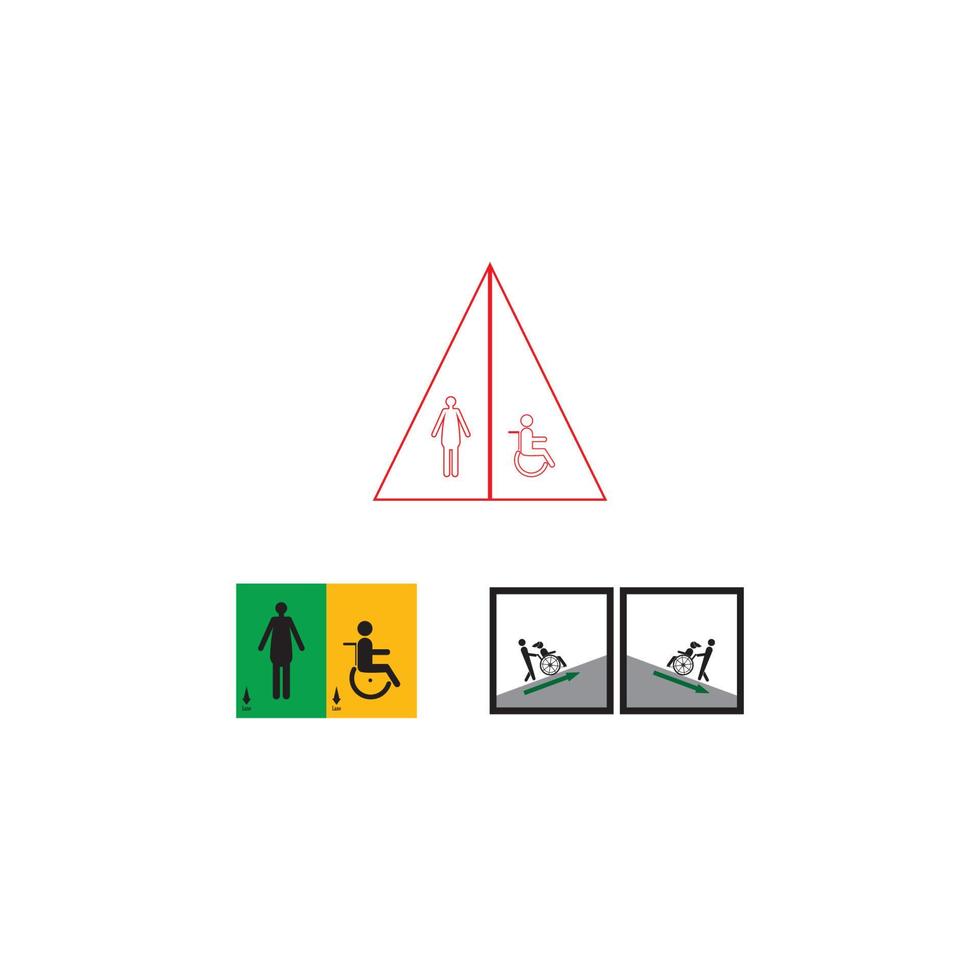 Disabled  icon vector illustration design template.