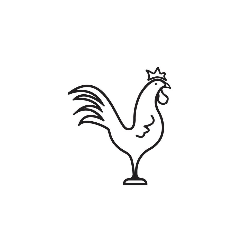 plantilla de diseño de ilustración de vector de logotipo de gallo