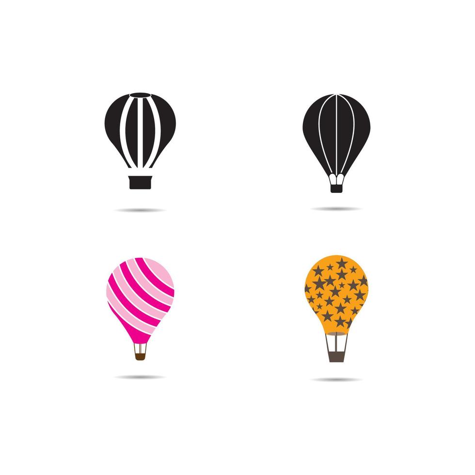 Hot Air Balloon  logo vector illustration design template