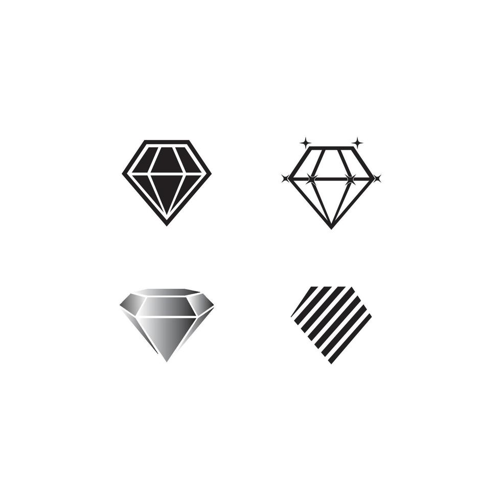 plantilla de diseño de ilustración de vector de logotipo de diamante.