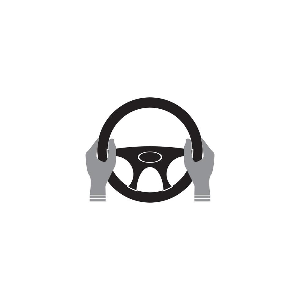 steering wheel logo vector illustration design template.