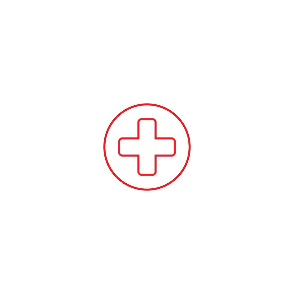 logotipo de cruz médica vector