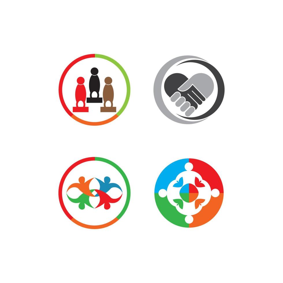 plantilla de diseño de ilustración vectorial del logotipo de la comunidad. vector