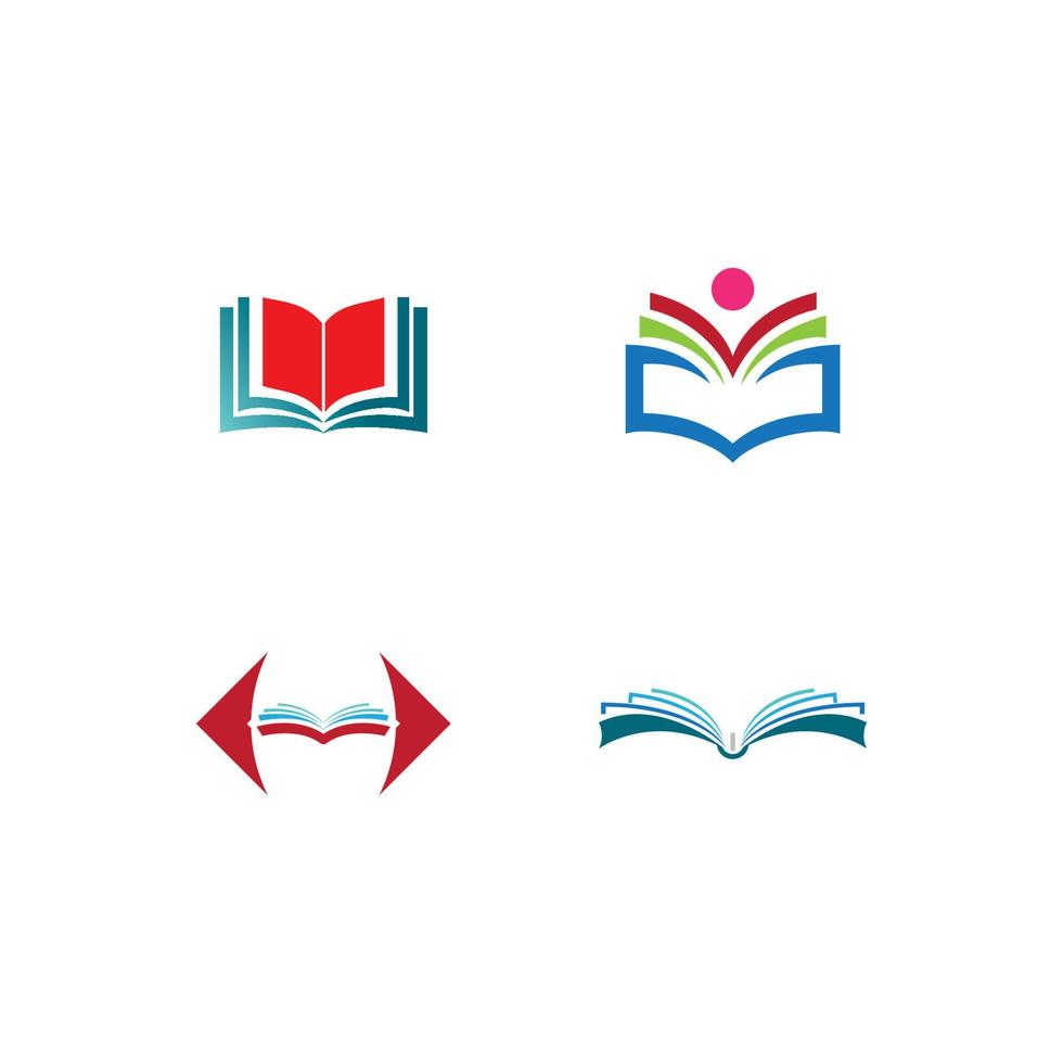 Book logo vector illustration design template.