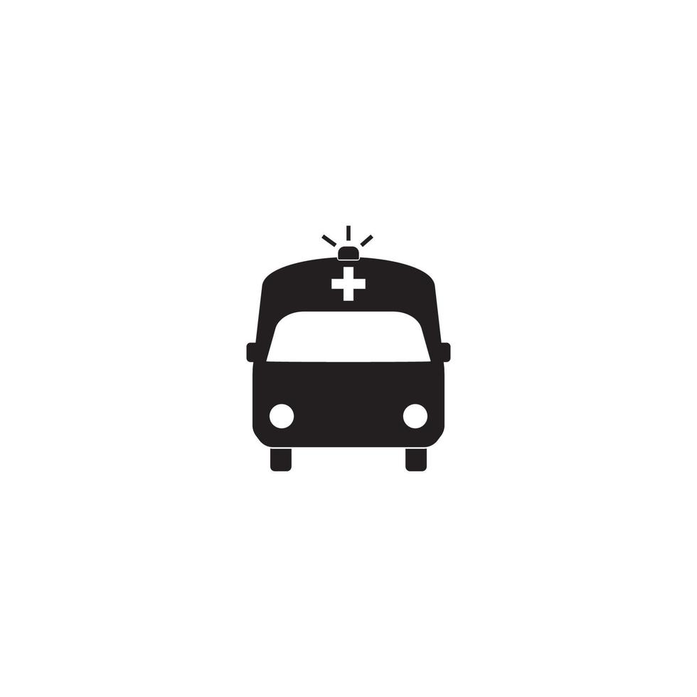 plantilla de diseño de ilustración de vector de icono de ambulancia.