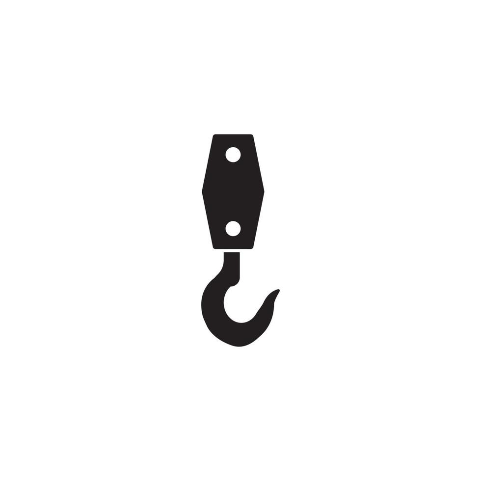Crane hook icon vector