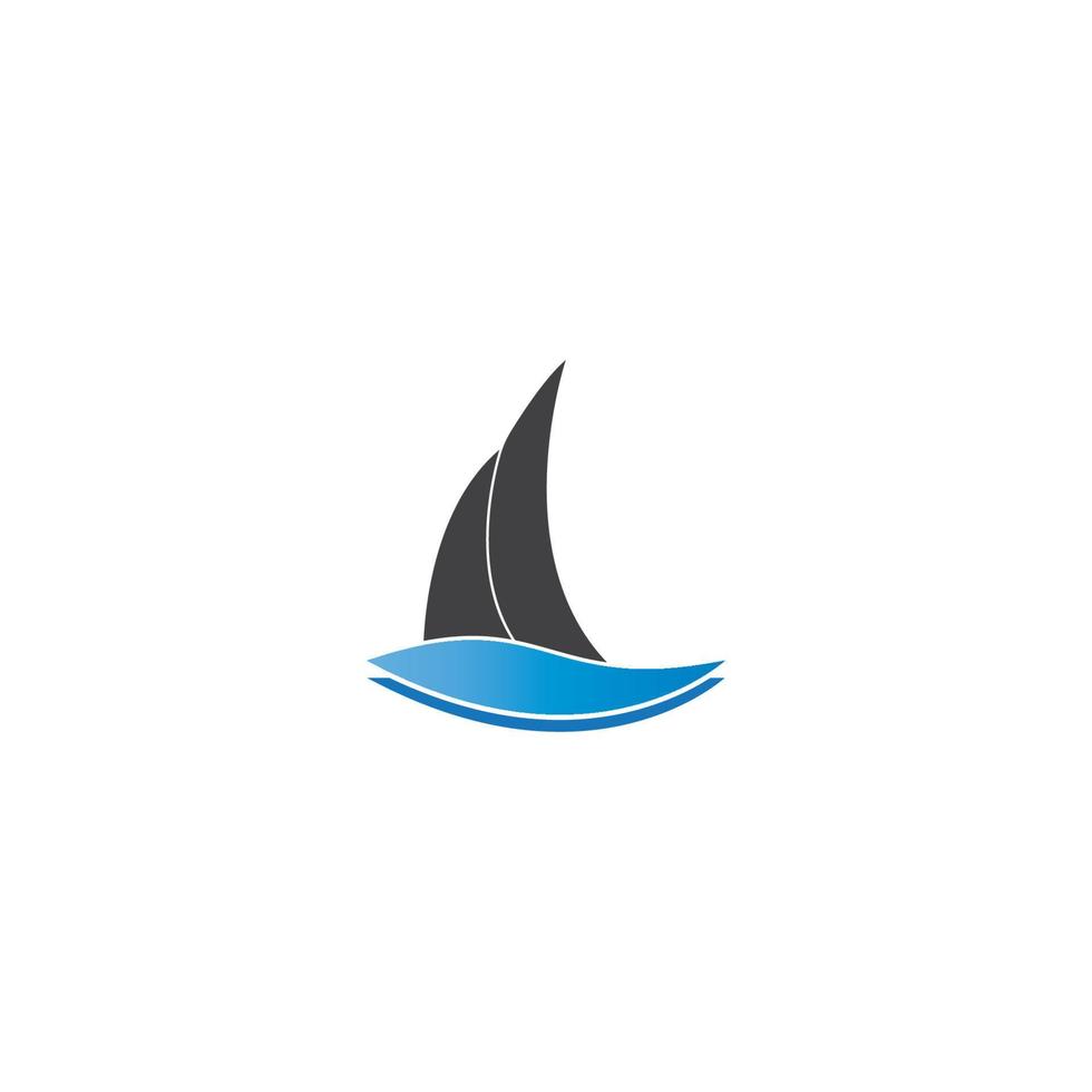 sailboat logo vector illustration design template